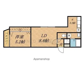 Encore札幌(アンコール札幌)【4階】の間取り