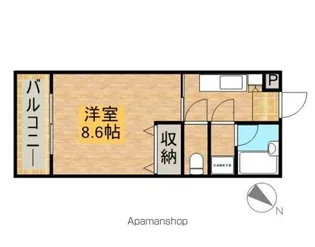 イエローハイツ佐鳴台【202号室】の間取り