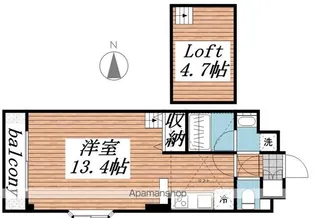 ル シェル【3階】の間取り