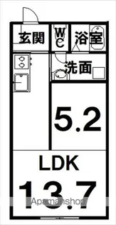 コーポサンライズ弐番館【2-B号室】の間取り