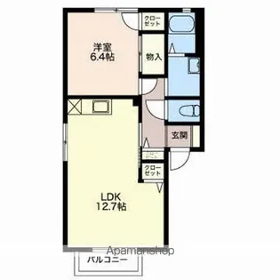 エクセル河内A【2階】の間取り