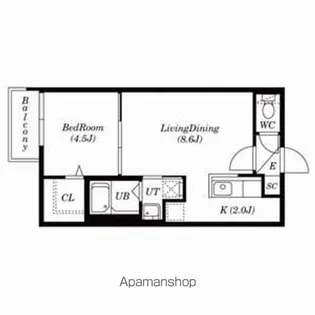 セブンスコート琴似【2階】の間取り