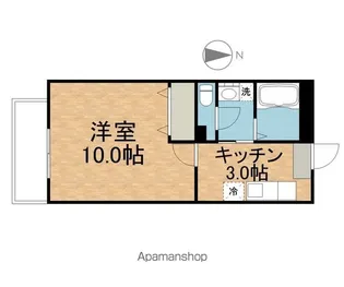 ラパン・ドゥ・上杉【3階】の間取り