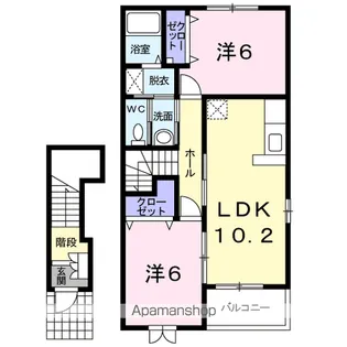 ソール・オリエンスA【2階】の間取り