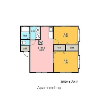 コーポU【102号室】の間取り