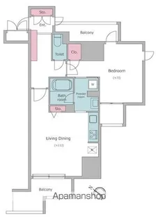 レジディア中延【14階】の間取り