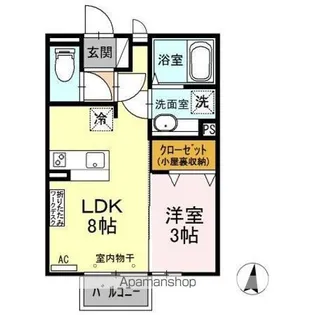 ALICE GARDEN NAKAJIMA AB【2階】の間取り