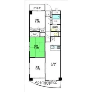 ハイフラッツ213【2階】の間取り
