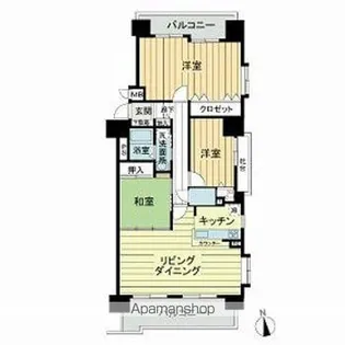 宝マンション岩塚【1005号室】の間取り