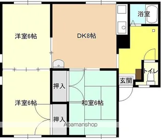 大和ハイツ【101号室】の間取り