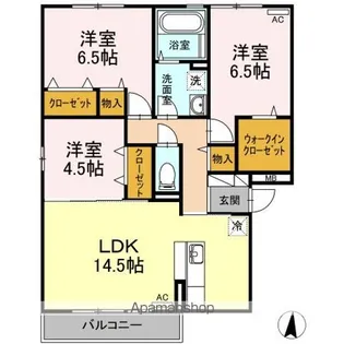 グランドール南手城【2階】の間取り
