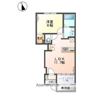 エス・ハウス(S・HOUSE)【1階】の間取り