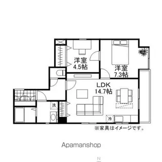 アーバンコート白糸【702号室】の間取り