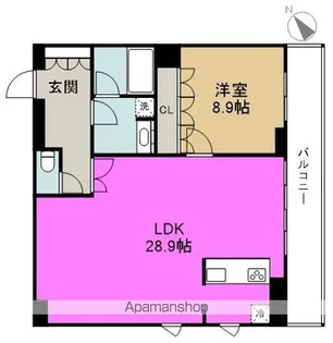 リバーサイドタワー中之島【25階】の間取り