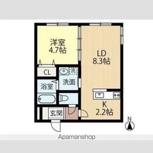 LOTUS FLEUR1【2階】の間取り