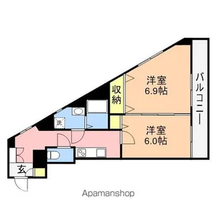フェアリザワールド【D-Ⅰ号室】の間取り