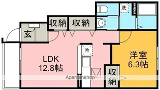 アンジュエールB【1階】の間取り