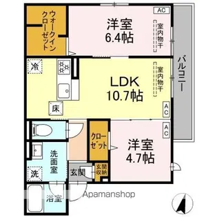 ケルサス湘南台【1階】の間取り