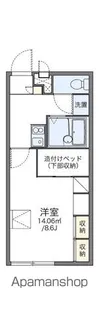 レオパレスエポワール中央【203号室】の間取り