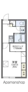 レオパレス響きの森【1階】の間取り