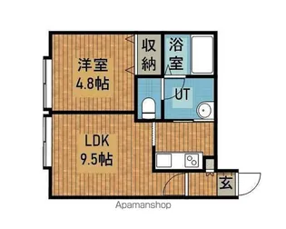 コーポLUNA文京台【102号室】の間取り