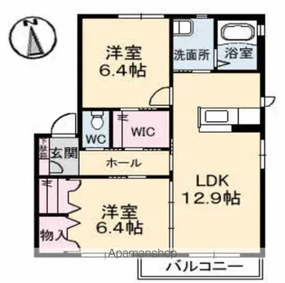 グランマスト林町 A棟【1階】の間取り