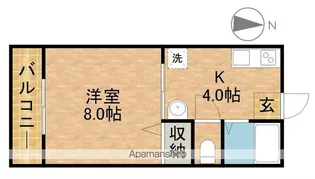 ドムスC【203号室】の間取り