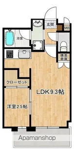 ロータス武之橋【9階】の間取り