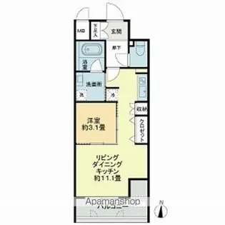 プレイス白壁【5階】の間取り