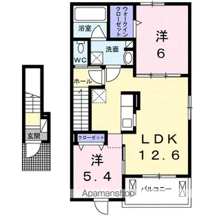 ノバ・レジデンスA【2階】の間取り