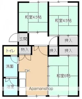 高陽真亀団地2号棟【201号室号室】の間取り