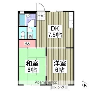 アメリカンハイツC【2階】の間取り