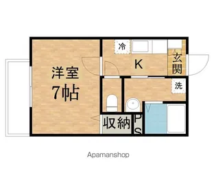 ラ・ジュネス【203号室】の間取り