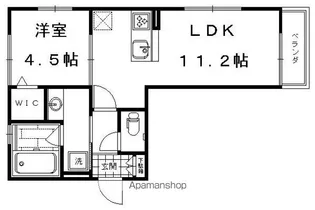 大喜清明館一号館 二号館【B101号室】の間取り