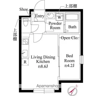 CASA PIAZZA 東池袋【1階】の間取り