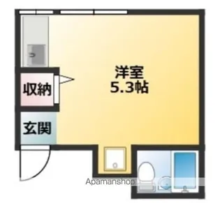 1Kの間取り画像