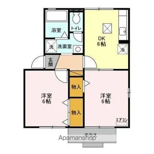 クレスト【1階】の間取り