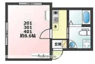BRICKS四谷【4階】の間取り