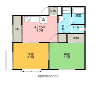 ドミール・ド・シャルマン八日市【202号室】の間取り
