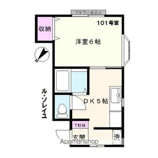 ル・ソレイユ【1階】の間取り