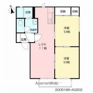 グレイシャス三苫 A棟【2階】の間取り