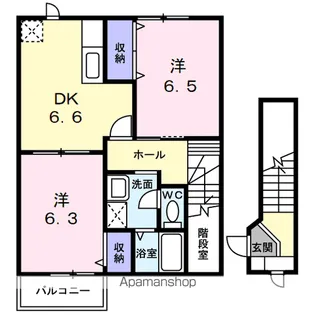 プリムヴェール【2階】の間取り