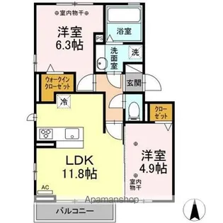 シュエット A【3階】の間取り