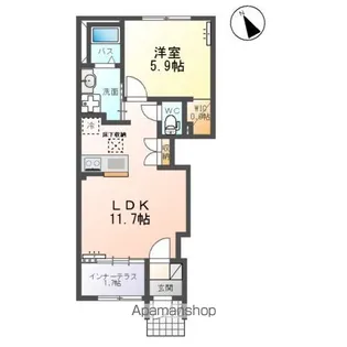 クレストコートⅡ【1階】の間取り