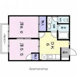 宮城県仙台市青葉区上愛子字蛇台原【アパート】の間取り