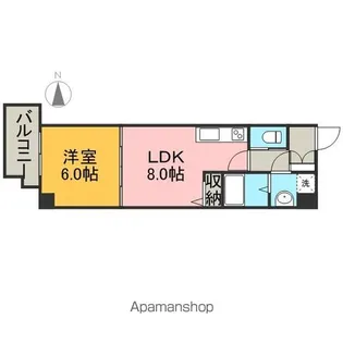 HF名駅北レジデンス WEST【8階】の間取り