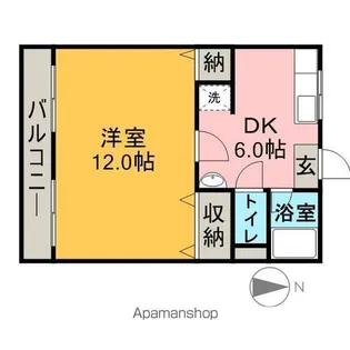 コーポ音羽【3階】の間取り