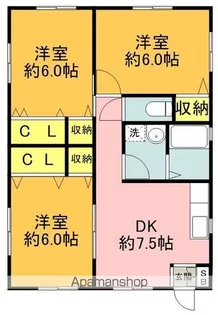 ライトハイツD棟【1号室】の間取り