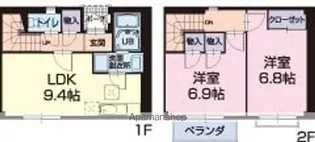 滋賀県長浜市小堀町【テラスハウス】の間取り