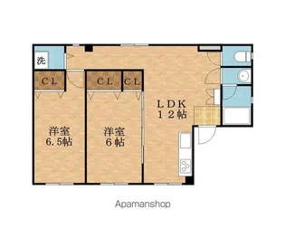 ブランジュ高殿【3階】の間取り